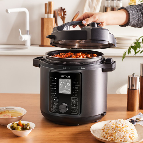 Karaca Cooker Elektrikli Düdüklü Basınçlı Pişirici Matte Black 6L