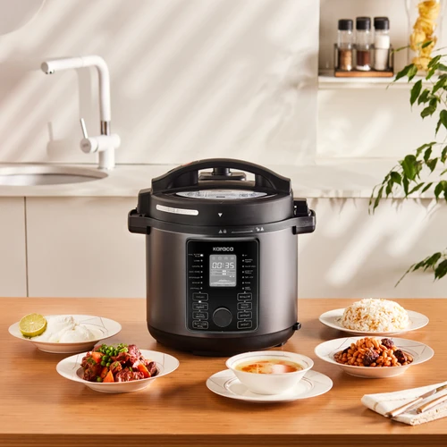 Karaca Cooker Elektrikli Düdüklü Basınçlı Pişirici Matte Black 6L
