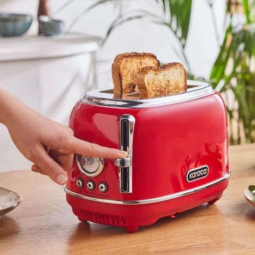 Karaca Vintage Craft 2 Dilim Kapasiteli Ekmek Kızartma Makinesi Red
