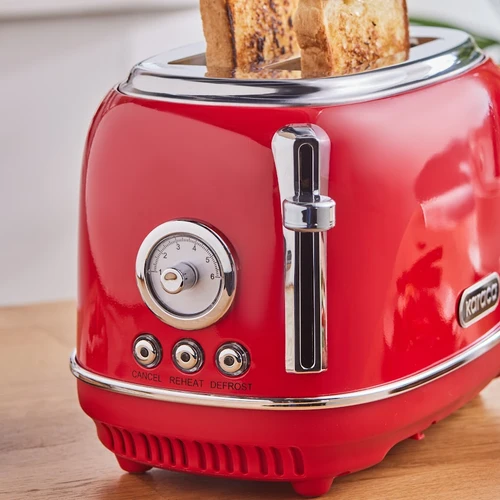 Karaca Vintage Craft 2 Dilim Kapasiteli Ekmek Kızartma Makinesi Red