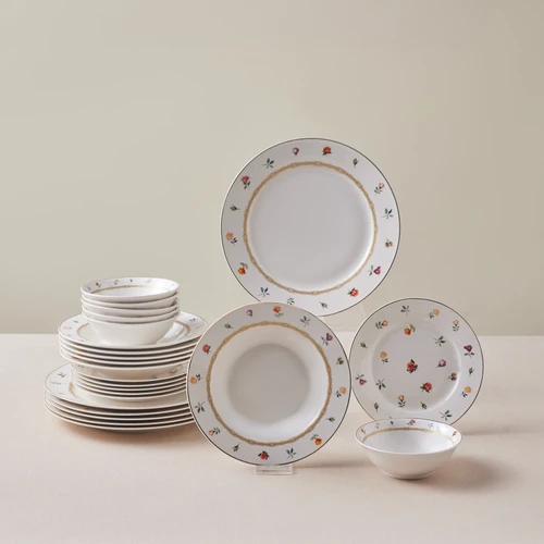 Karaca Elegance Bone Floret 24 Parça 6 Kişilik Yemek Takımı