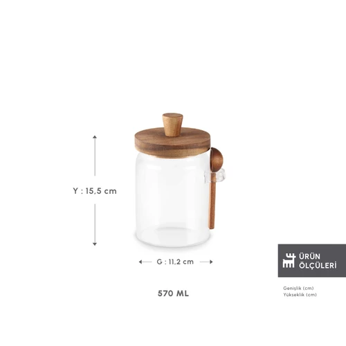Karaca Mova Akasya Kaşıklı Saklama Kabı 570 ml