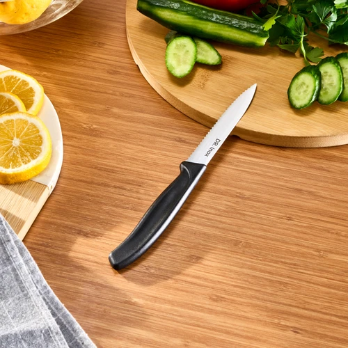 Dr. Inox Tırtıklı Sebze Bıcağı Siyah 21 cm