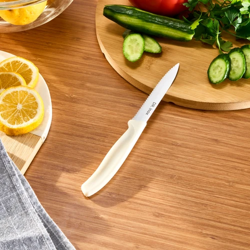 Dr. Inox Tırtıklı Sebze Bçağı Krem 21 cm