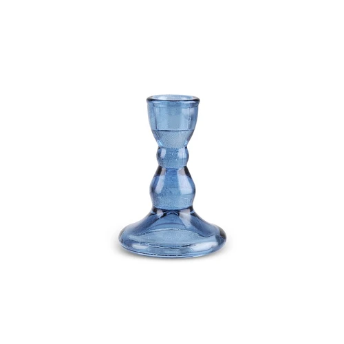 Karaca Marine Cam Şamdan Mavi 6,5x6,5x9 cm
