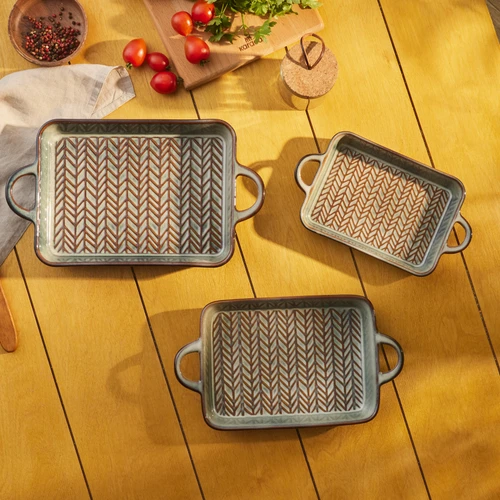 Karaca Culina Reaktif Fırın Kabı Gri 31 cm