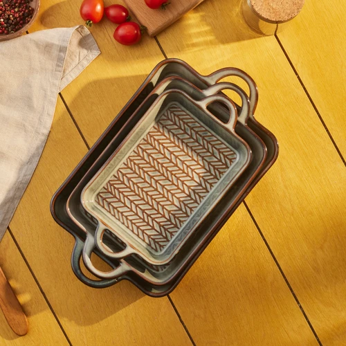 Karaca Culina Reaktif Fırın Kabı Gri 36 cm