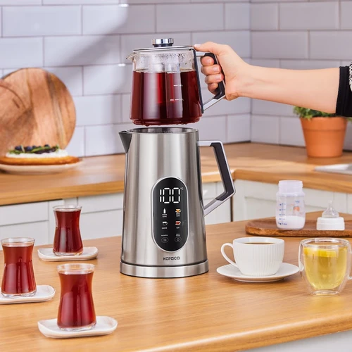 Karaca Cool Touch 1503 Dijital Çift Cidarlı Çay Makinesi Inox