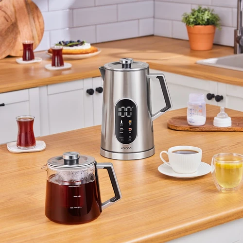 Karaca Cool Touch 1503 Dijital Çift Cidarlı Çay Makinesi Inox