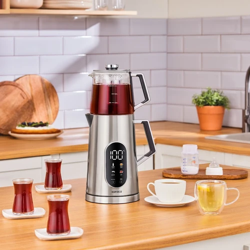 Karaca Cool Touch 1503 Dijital Çift Cidarlı Çay Makinesi Inox