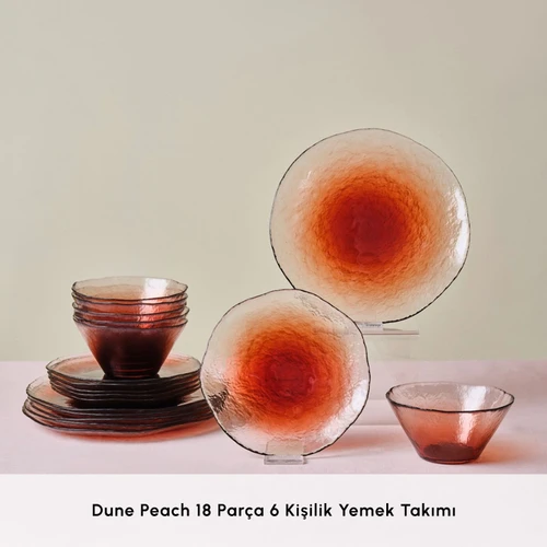 Karaca Dune Peach 18 Parça 6 Kişilik Yemek Takımı