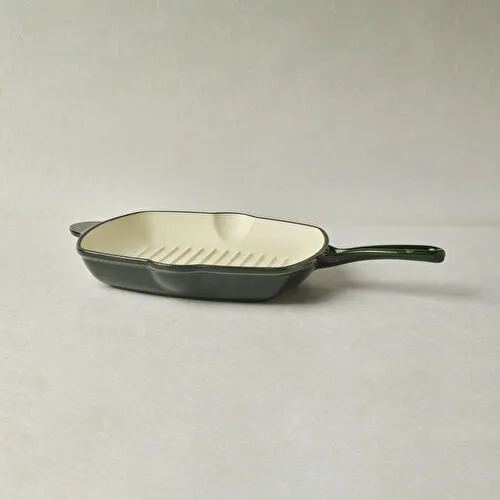 Karaca Heritage Demir Döküm Emayeli Grill Tava Yeşil 26 cm