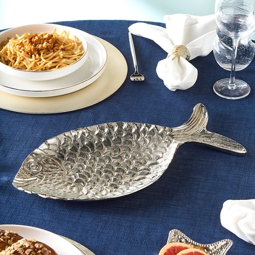 Karaca Marin Fish Dekoratif Tabak 19,75 x 40 cm