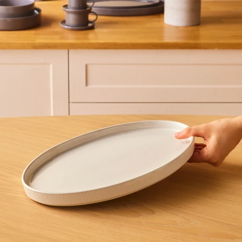 Karaca Massimo Kayık Tabak Krem 35 cm