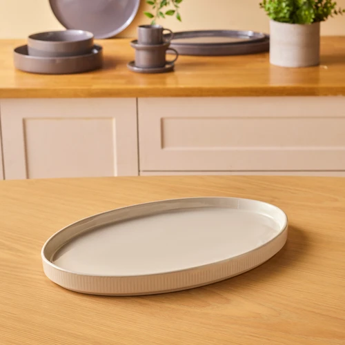 Karaca Massimo Kayık Tabak Krem 35 cm