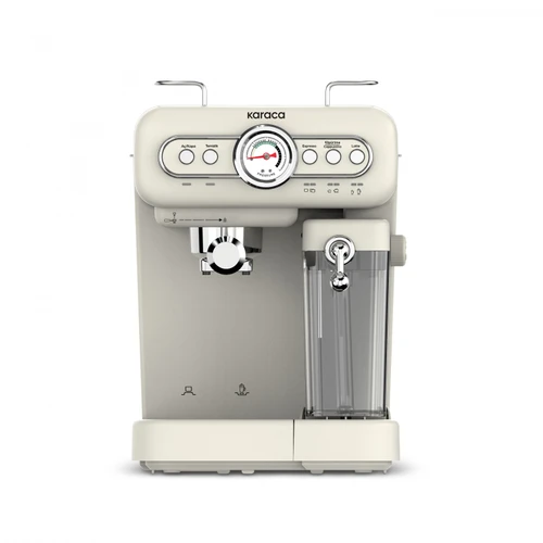 Karaca Vintage Craft Süt Hazneli Espresso, Latte ve Capuccino Makinesi Cream