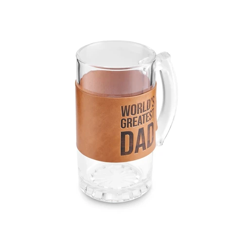 Karaca King Deri Kılıflı Bira Bardağı 500 ml Şeffaf