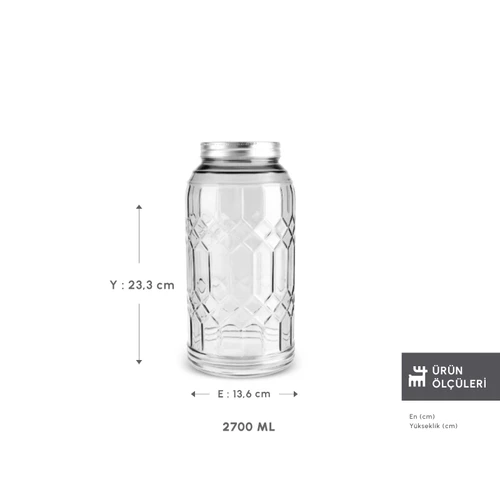 Karaca Storica Cam Kavanoz 2700 ml