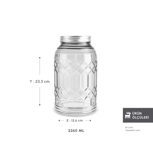 Karaca Storica Cam Kavanoz 2260 ml