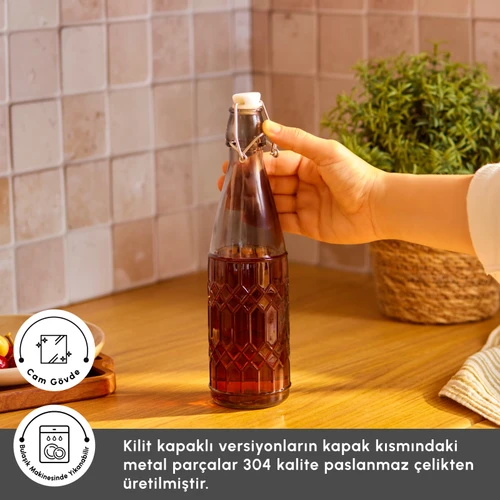 Karaca Storica Kilit Kapaklı Yağ Şişesi 500 ml