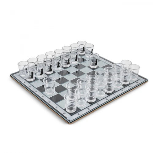 Karaca King Shot Bardaklı Satranç Seti Şeffaf