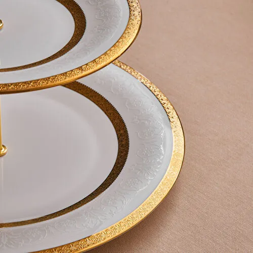 Karaca Royal Bone Victoria Katlı Kurabiyelik Gold Karaca Royal Bone Victoria Katlı Kurabiyelik Gold