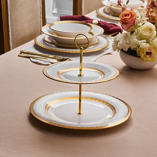 Karaca Royal Bone Victoria Katlı Kurabiyelik Gold