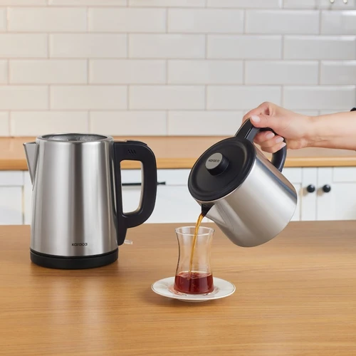 Karaca TeaBig XL 35 Çay Bardağı Kapasiteli 2 in 1 Çelik Çay Makinesi ve Su Isıtıcı Inox