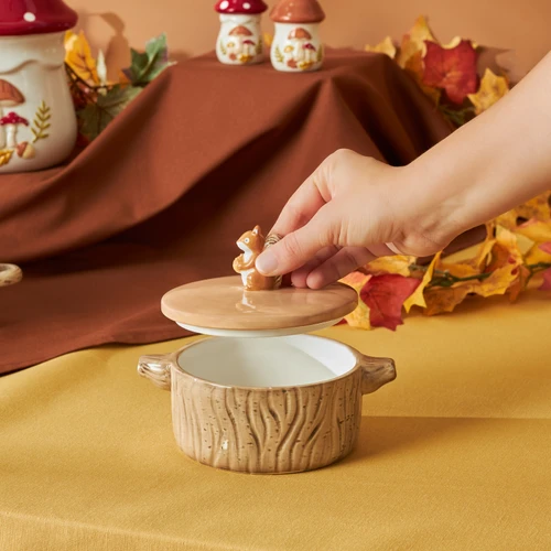 Karaca Cozy Sincap Kapaklı Kase 400 ml