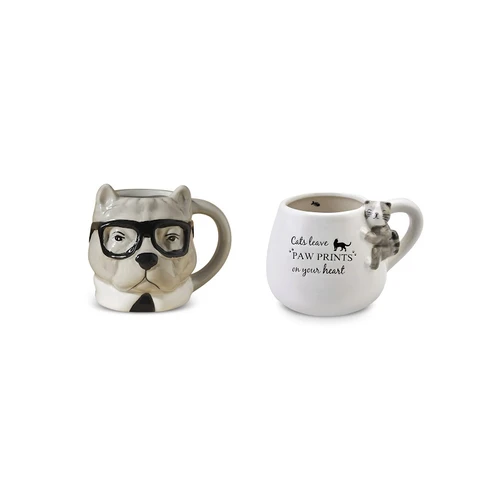 Karaca Animal Cat and Dog 2'li Mug Seti