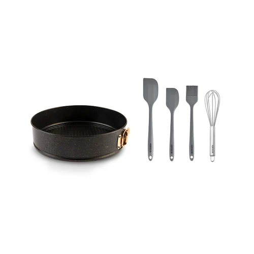 Karaca Black Gold and Pastry 5 Parça Kek Kalıbı ve Pasta Hazırlık Seti