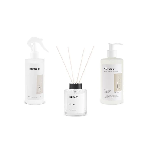 Karaca White Clean Linen 3 Parça Koku Seti