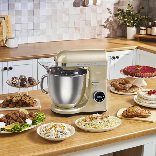 Karaca Mastermaid Chef Ultra D2000W Dijital Ekranlı Hamur Yoğurma Makinesi Mineral Gold 7L