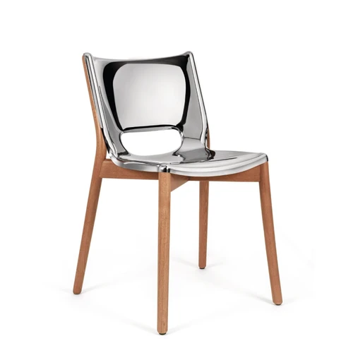 Alessi Poele Sandalye 53 cm x 53 cm x 81 cm Gümüş 