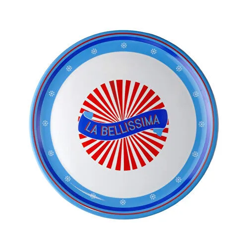 Bitossi Home Bel Paese La Bellisima Porselen Pizza Tabağı 32 cm Mavi