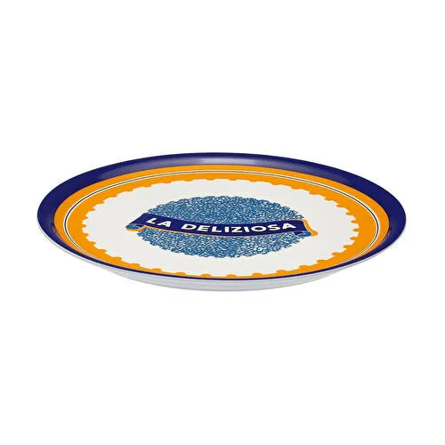 Bitossi Home Bel Paese La Deliziosa Porselen Pizza Tabağı 32 cm Mavi