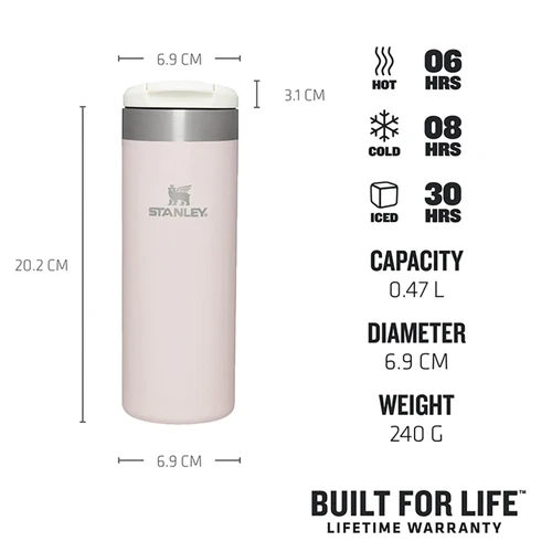 Stanley The Aerolight Transit Mug 0,47 L Rose Quartz Matellic