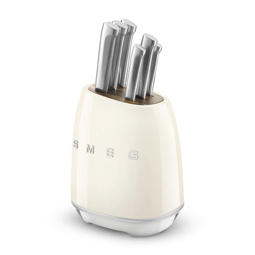 Smeg Retro Standlı Bıçak Seti Krem Kbsf02cr 