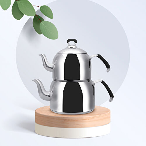 Emsan Anatolia İndüksiyon Tabanlı Siyah Maxi Pro Buhar Kesicili Çaydanlık Takımı Emsan Anatolia İndüksiyon Tabanlı Siyah Maxi Pro Buhar Kesicili Çaydanlık Takımı