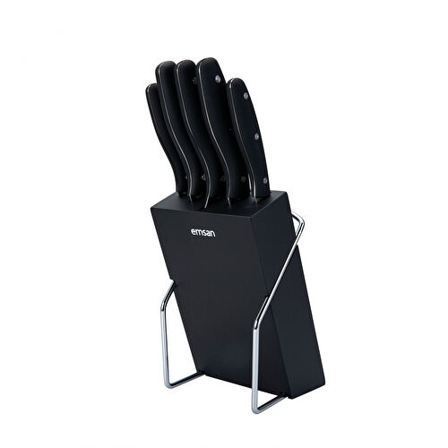 Emsan Yeni Mia 6 Parça Bıçak Seti Siyah