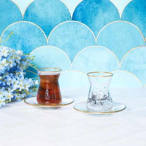 Emsan İstanbul Desen 12 Parça 6 Kişilik Çay Seti