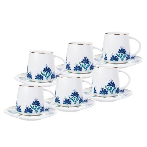 Emsan Gülbahar 6 Kişilik Double Kahve Fincan Takımı 90 ml