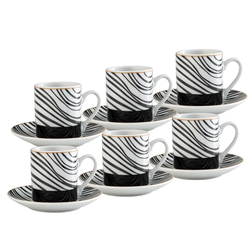Emsan Black Nera 6 Kişilik Kahve Fincan Takımı 90 ml