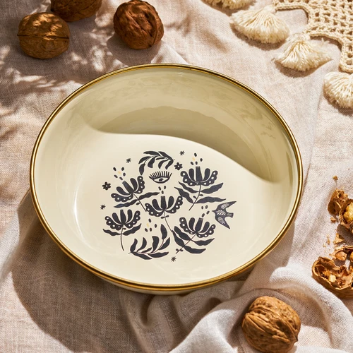 Emsan Artisan Emaye Çukur Tabak 18 cm