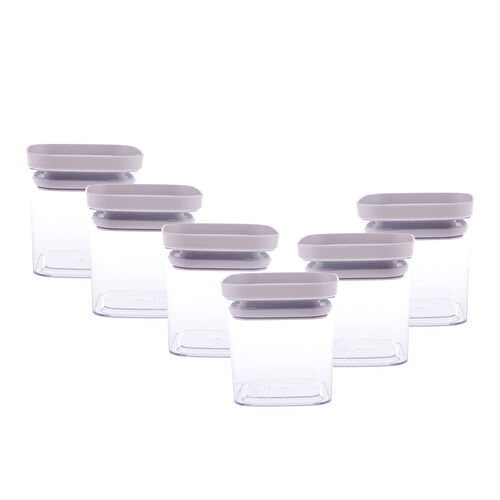 Emsan Arya 6'lı Saklama Kabı Kare Küçük Bej Emsan Arya 6'lı Saklama Kabı Kare Küçük Bej