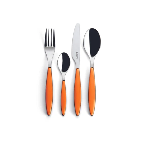 Guzzini Cutlery 6 Kişilik 24 Parça Çatal Kaşık Bıçak Seti Turuncu