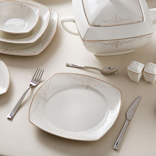 Karaca Adelina 60 Parça 12 Kişilik Kare Yemek Takımı