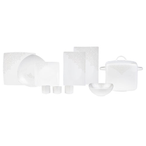 Karaca Square Bone Seha 60 Parça 12 Kişilik Yemek Takımı Karaca Square Bone Seha 60 Parça 12 Kişilik Yemek Takımı