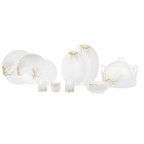 Karaca Fall Gold Cream 60 Parça 12 Kişilik Yemek Takımı