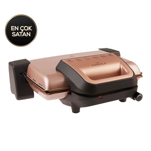 Karaca Rosegold Granit Izgara ve Tost Makinesi 1800w 6 Dilim Kapasiteli